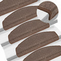 Vidaxl trapmatten 10 st 65x24x4 cm koffiebruin halfrond groot