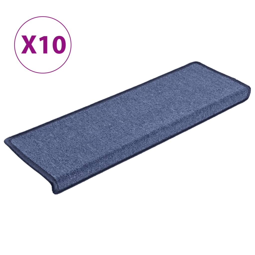 Vidaxl trapmatten 10 st 65x21x4 cm blauw