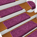 Vidaxl trapmatten 10 st 65x21x4 cm violet rechthoekige rand