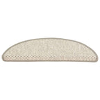 Vidaxl trapmatten zelfklevend 15 st sisal-look 56x17x3 cm platinakleur