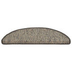 Vidaxl trapmatten zelfklevend 15 st sisal-look 56x17x3 cm grijs-beige