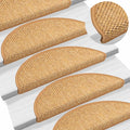 Vidaxl trapmatten zelfklevend 15 st sisal-look 56x17x3 cm sisalkleurig