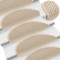 Vidaxl trapmatten zelfklevend 15 st sisal-look 56x17x3 cm berber