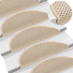 Vidaxl trapmatten zelfklevend 15 st sisal-look 56x17x3 cm berber