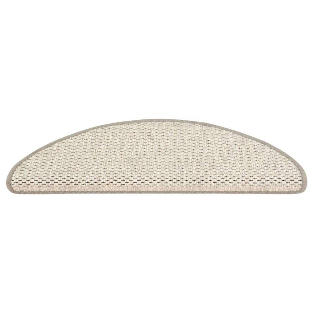 Vidaxl trapmatten zelfklevend 15 st sisal-look 65x21x4 cm platinakleur