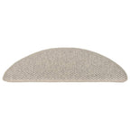 Vidaxl trapmatten zelfklevend 15 st sisal-look 65x21x4cm zilverkleurig