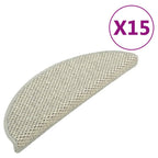 Vidaxl trapmatten zelfklevend 15 st sisal-look 65x21x4 cm lichtgroen