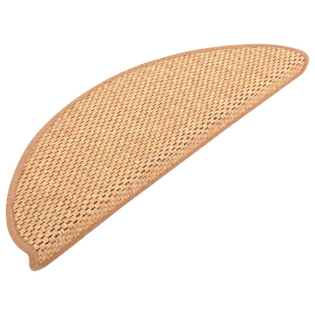 Vidaxl trapmatten zelfklevend 15 st sisal-look 65x21x4 cm sisalkleurig