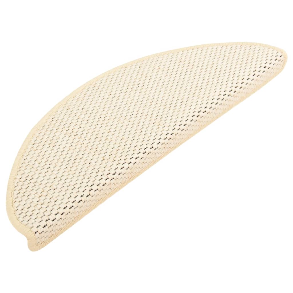 Vidaxl trapmatten zelfklevend 15 st sisal-look 65x21x4 cm berber