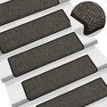 Vidaxl trapmatten zelfklevend 15st sisal-look 65x21x4cm antracietkleur