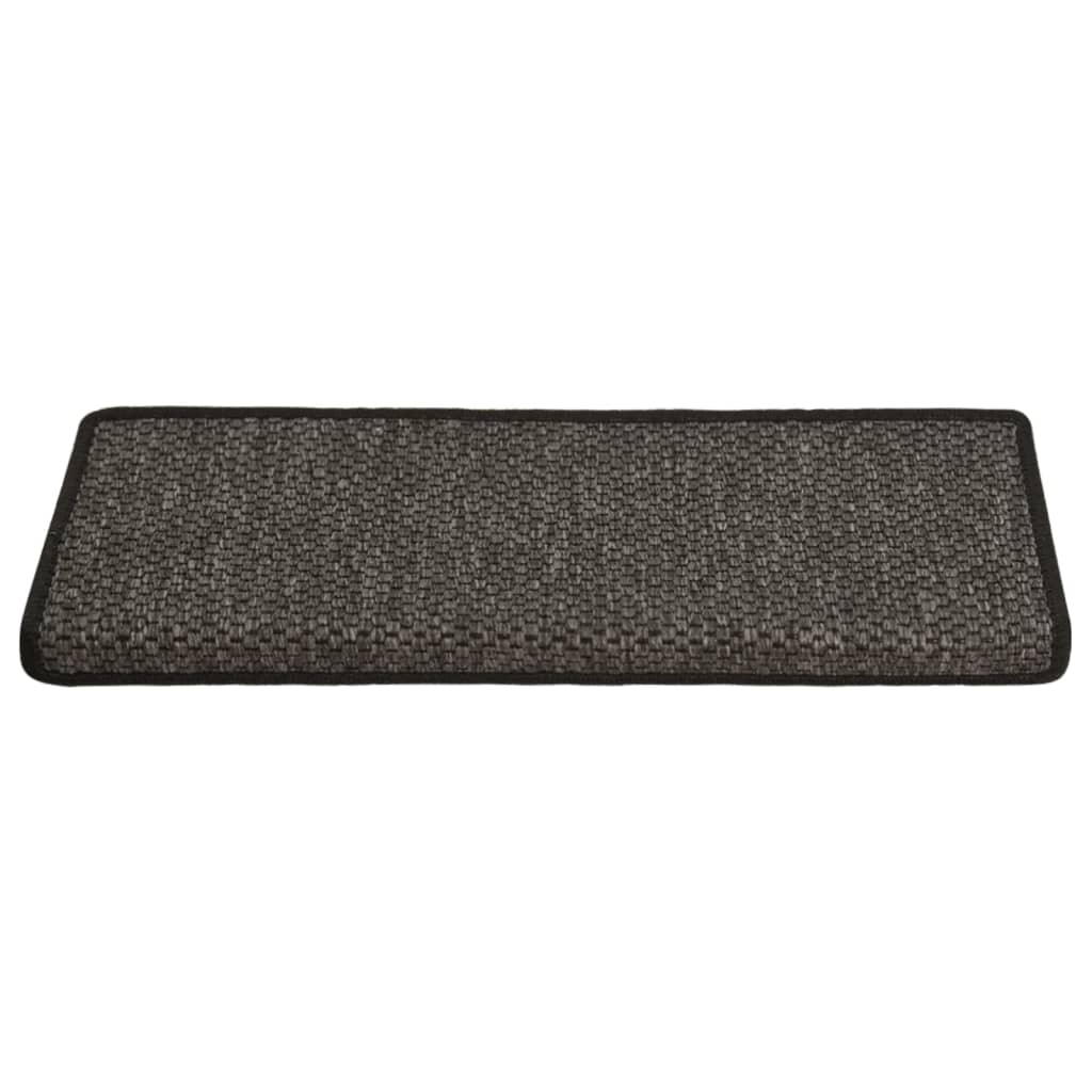 Vidaxl trapmatten zelfklevend 15st sisal-look 65x21x4cm antracietkleur