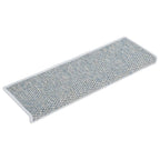 Vidaxl trapmatten zelfklevend 15 st sisal-look 65x21x4 cm blauw