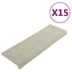 Vidaxl trapmatten zelfklevend 15 st sisal-look 65x21x4 cm groen