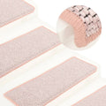 Vidaxl trapmatten zelfklevend 15 st sisal-look 65x21x4 cm roze