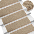 Vidaxl trapmatten zelfklevend 15 st sisal-look 65x21x4 cm donkerbeige