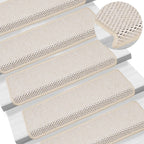 Vidaxl trapmatten zelfklevend 15 st sisal-look 65x21x4 cm berber