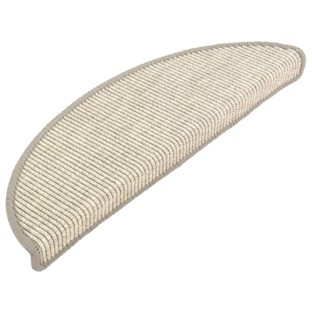 Vidaxl trapmatten 15 st 56x17x3 cm zilver halfrond