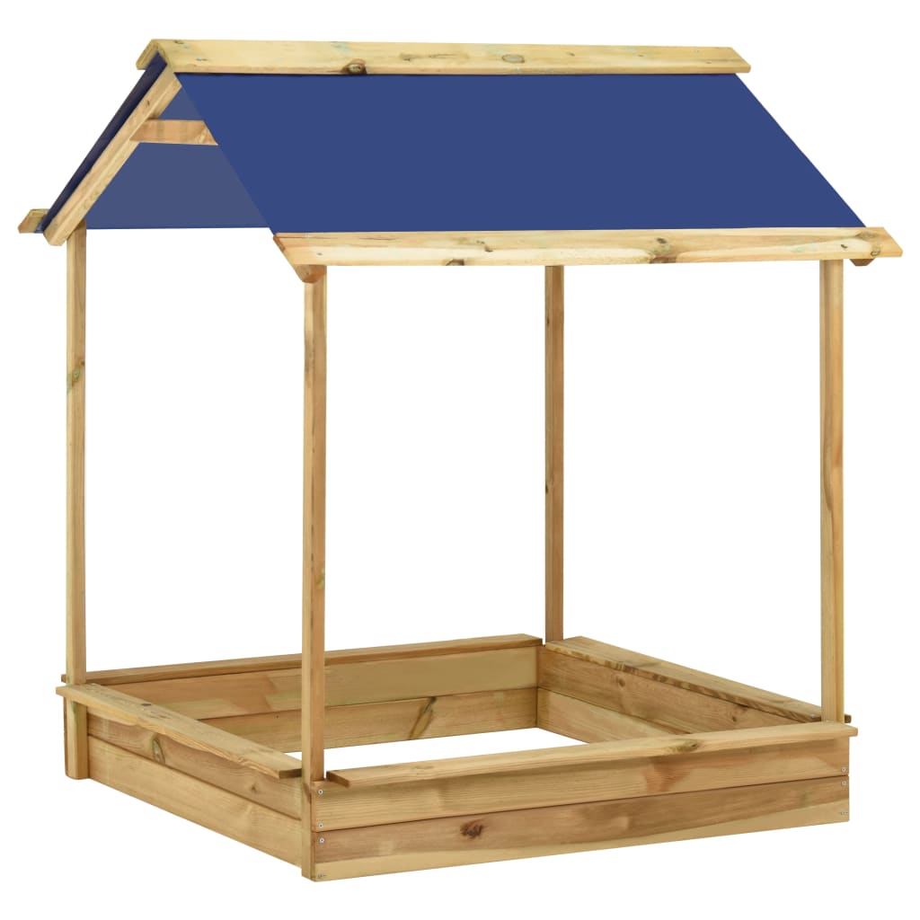 VidaXL Buitenspeelhuis met zandbak 128x120x145 cm grenenhout