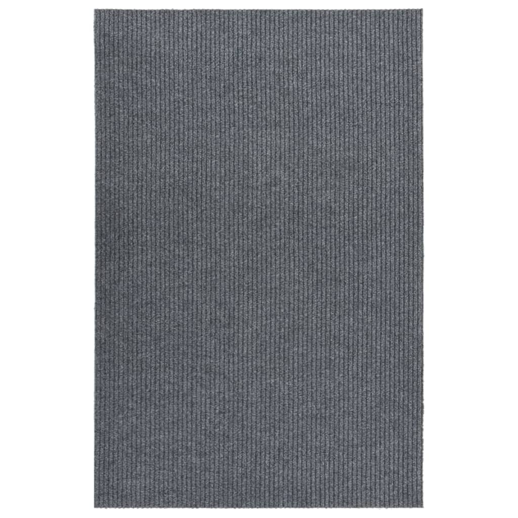 Vidaxl droogloopmat 100x150 cm grijs