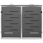 VidaXL Containerberging dubbel 138x77,5x112,5 cm roestvrij staal