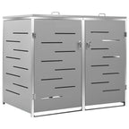 VidaXL Containerberging dubbel 138x77,5x112,5 cm roestvrij staal