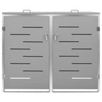 VidaXL Containerberging dubbel 138x77,5x112,5 cm roestvrij staal