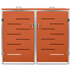 VidaXL Containerberging dubbel 138x77,5x112,5 cm roestvrij staal