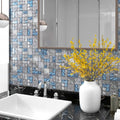 Vidaxl mozaïektegels 11 st 30x30 cm glas grijs en blauw