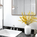 VidaXL Mozaïektegels 11 st 30x30 cm glas wit