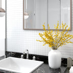 VidaXL Mozaïektegels 11 st 30x30 cm glas wit