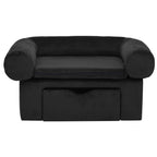 Vidaxl hondenbank met lade 75x50x38 cm pluche zwart
