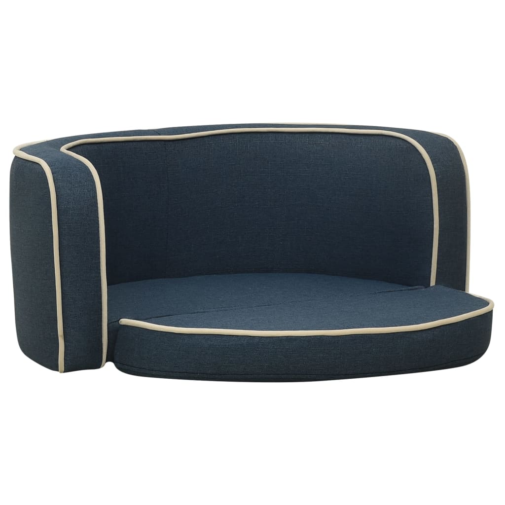 VidaXL Hondenbank inklapbaar 76x71x30 cm linnen blauw