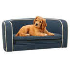 VidaXL Hondenbank inklapbaar 76x71x30 cm linnen blauw