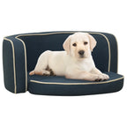 VidaXL Hondenbank inklapbaar 76x71x30 cm linnen blauw
