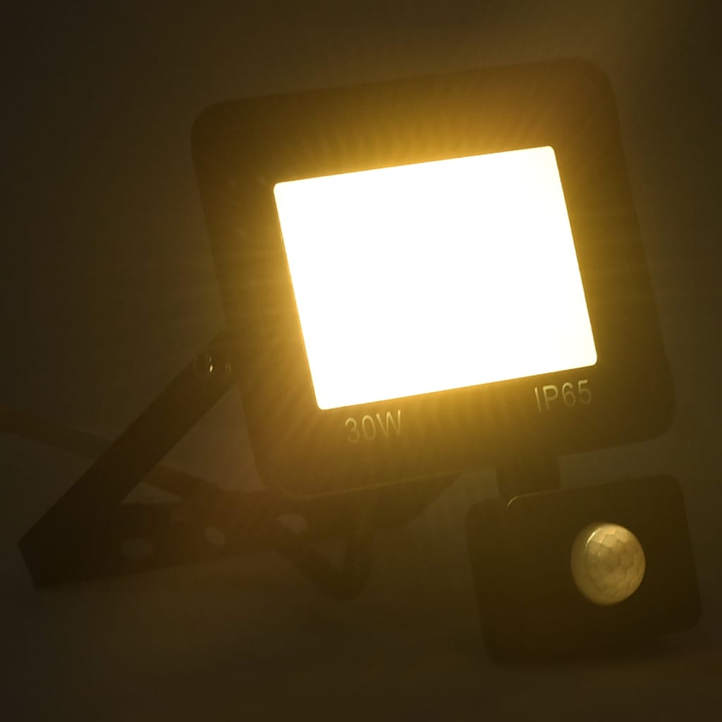 VidaXL Spotlight met sensor LED 30 W warmwit