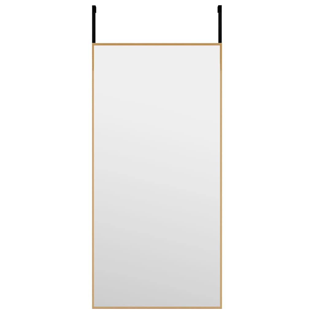 Vidaxl deurspiegel 30x60 cm glas en aluminium goudkleurig
