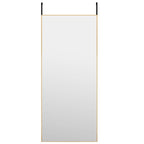 Vidaxl deurspiegel 40x100 cm glas en aluminium goudkleurig