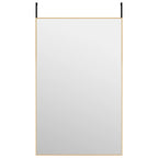 Vidaxl deurspiegel 50x80 cm glas en aluminium goudkleurig