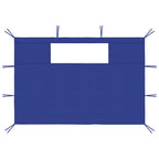 Vidaxl prieelzijwanden met ramen 2 st blauw