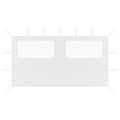Vidaxl prieelzijwand met ramen 4x2 m wit