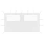 Vidaxl prieelzijwand met ramen 4x2 m wit
