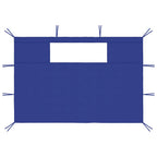 Vidaxl prieelzijwanden met ramen 2 st blauw
