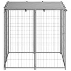 Vidaxl hondenkennel 110x110x110 cm staal zilverkleurig