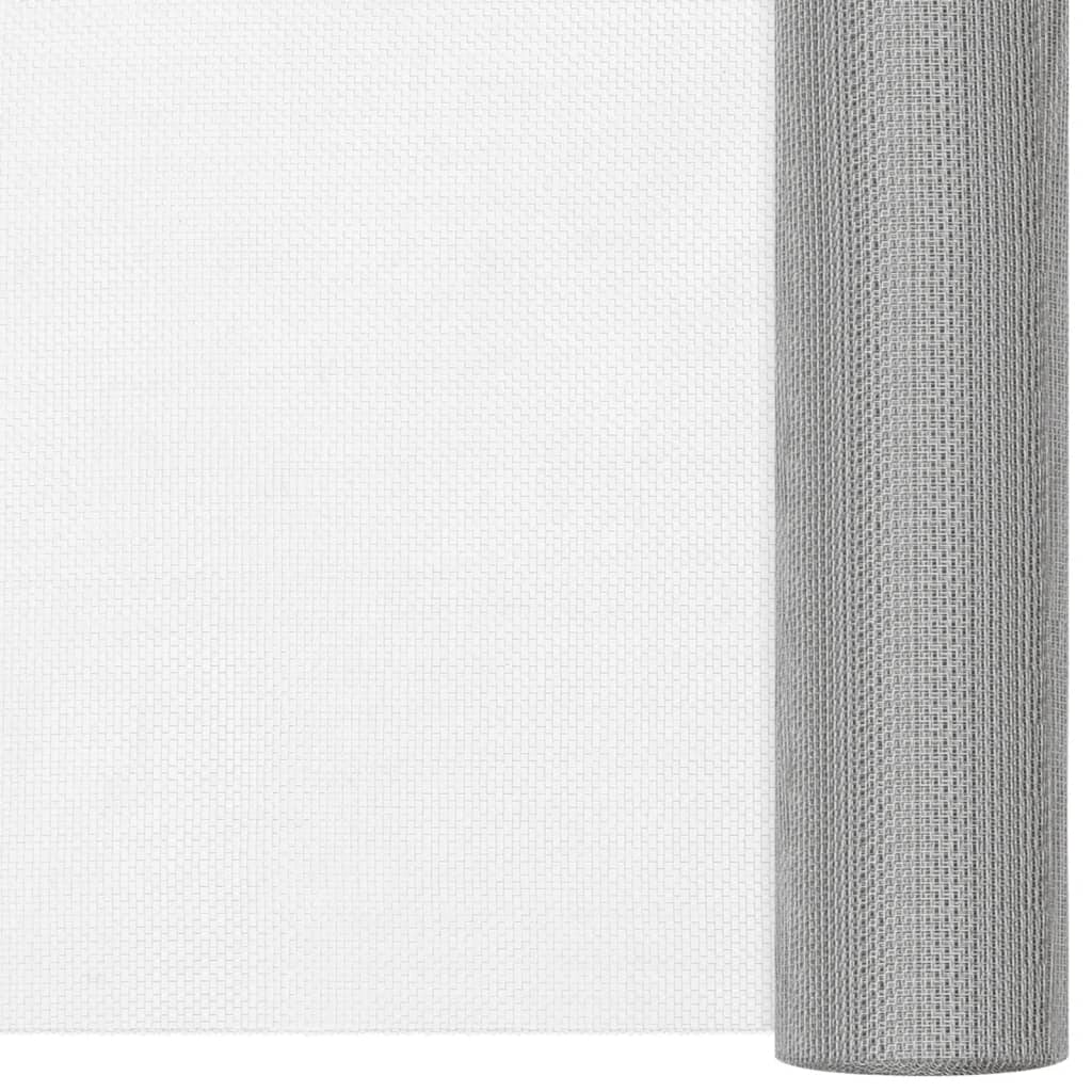 VidaXL Gaas 80x500 cm roestvrij staal zilverkleurig