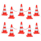 Vidaxl kegelset met ketting 10 m rood en wit