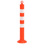 VidaXL Verkeerspalen met ketting 4 st 75 cm PE