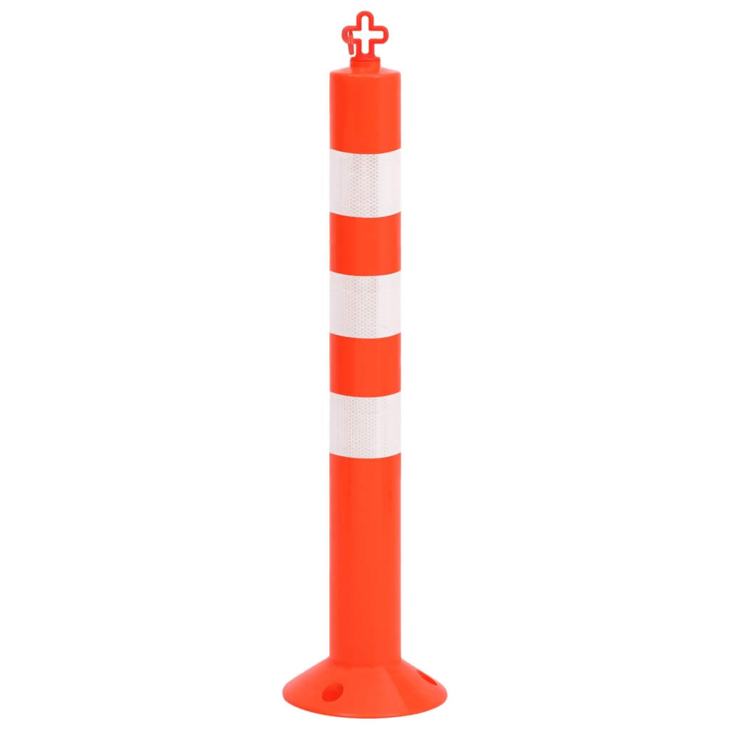 VidaXL Verkeerspalen met ketting 4 st 75 cm PE