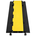 Vidaxl kabelbeschermer drempel met 2 tunnels 100 cm rubber
