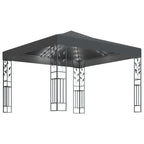 Vidaxl prieel met led-lichtslinger 3x3 m antracietkleurig