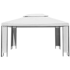 VidaXL Prieel met LED-lichtslinger 3x4 m wit